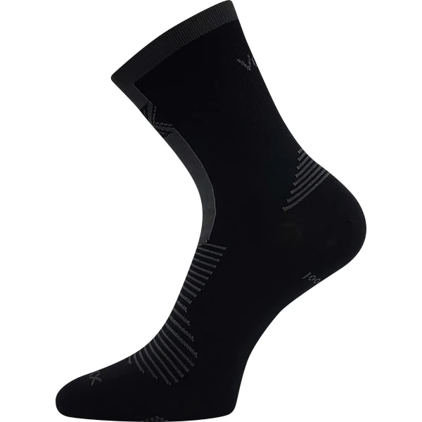VOXX Ponožky slabé z merino WORALF s ionty stříbra ČERNÉ s tmavě šedou (3 páry) 39-42 124782