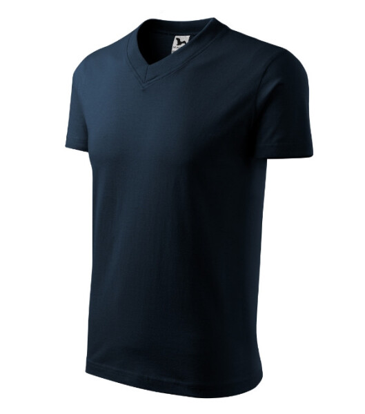 Tričko s výstrihom do V unisex námornícka modrá 3XL