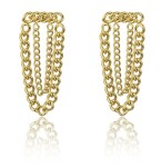 Marc Malone Krásne pozlátené náušnice Celine Gold Earrings MCE23134G