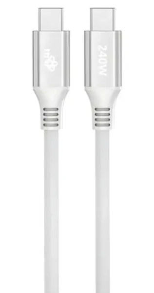 TB Touch USB-C - USB-C 240W biely / Dátový kábel / 1 m / Power Delivery (AKTBXKUCCOSI10W)