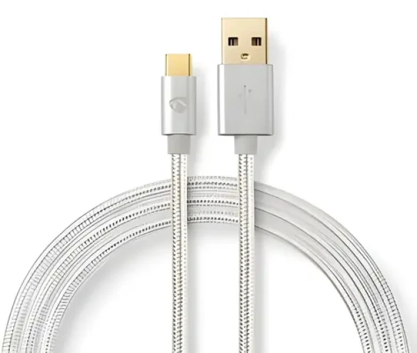 Nedis USB-A - USB-C / Kábel USB / USB 2.0 / 480 Mbps / 15 W / 2 m / nylon (CCTB60600AL20)