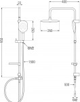 MEXEN/S - X22 chróm sprchový stĺp 798222291-00