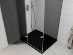 MEXEN/S - Roma sprchovací kút 100x90, grafit, chróm + čierna vanička so sifónom 854-100-090-01-40-4070
