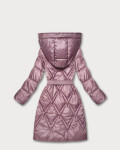 Ružový prešívaný prechodný kabát s kapucňou Goodlookin (Y3-9215-52) odstíny růžové XXL (44)