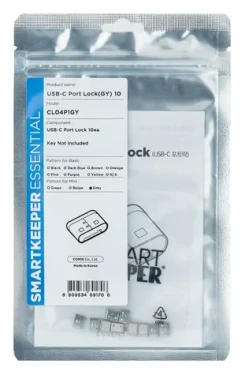 SmartKeeper CL04P1GY sivá / Blokátor USB-C portu / 10 ks / bez kľúča (CL04P1GY)