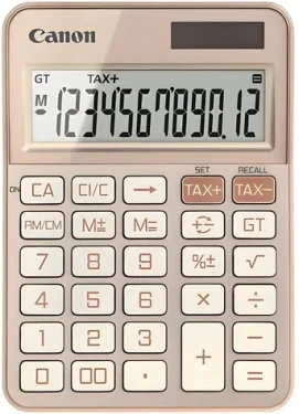 Canon KS-125KB-RG ružovo zlatá / Kalkulačka / 12miestna / solárne a batériové napájanie (6818C001)