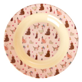 Rice Melamínový hlboký tanier Party Animal Pink 20 cm