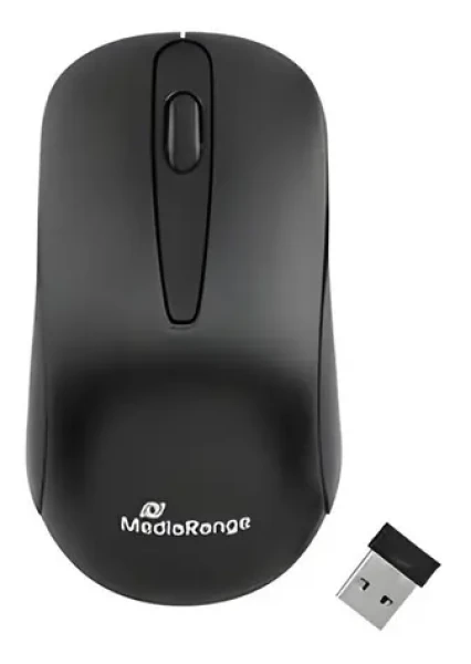 MediaRange MROS209 čierna / Bezdrôtová optická myš / 1200 DPI / 2.4 GHz / 3 tlačidlá (MROS209)