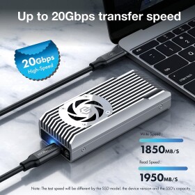 Graugear externes Gehäuse M.2 NVMe mit Lüfter 20Gbit