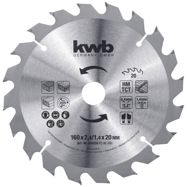 Kwb 584559 pílový kotúč 160 x 16 mm 1 ks; 584559