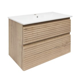 Kúpeľňová skrinka 2 zásuvková s umývadlom Naturel Savona 78x53x44, 8 cm dub Halifax mat SAVONA280DH SAVONA280DH