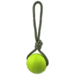 Dog Fantasy Hračka - EVA Foam lopta s lanom plastová a plávajúca zelená 8 cm (454-13310)