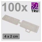 TRU COMPONENTS TC-12888608 T24CA084 ochranný štítok Potlačiteľná plocha: 18 x 42 mm priehľadná Počet markerov: 100 100 ks; TC-12888608