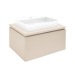 Kúpeľňová skrinka s umývadlom a krycou doskou SAT Feel 60x30x46 cm béžová mat SATFEEL60BEDU SATFEEL60BEDU