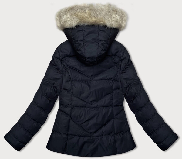 Čierna dámska krátka prešívaná zimná bunda J Style (5M3153-392) odstíny černé S (36)