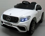 Mamido Elektrické autíčko Mercedes GLC63s biele s pohonom 4x4 a koženými sedadlami