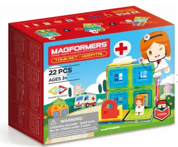 MAGFORMERS Mestečko Nemocnice 22 dielikov