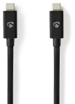 Nedis USB4 Gen 3x2 čierna (CCGB66040BK10) / Kábel USB-C - USB-C / 240 W / 8K 60Hz / 40 Gbps / 1 m (CCGB66040BK10)