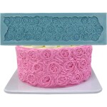 Silicone form for rose surfaces 32,5x9,5 cm - Cakesicq - Cakesicq