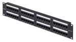 StarTech 48portový patch panel čierny / Patch panel / CAT6 / 48 portov RJ-45 / 2U (CPANEL48)