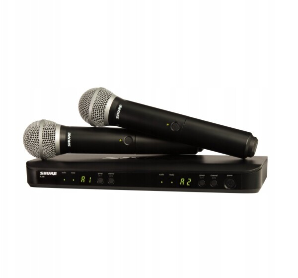 Shure BLX288E/PG58-H8E - System bezprzewodowy z podwójnym odbiornikiem i mikrofonami PGA58 (518-542 MHz)