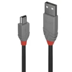 Lindy Anthra Line USB-A - Mini-USB B 5 m čierna / USB kábel / USB 2.0 / M/M (36725)