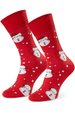 PÁNSKE VIANOČNÉ PONOŽKY 136 Červená 44-46