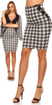 Sexy KouCla pencil skirt in houndstooth pattern blackwhite S