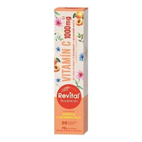 REVITAL Botanicals vitamín C 1000mg marhuľa a zelený čaj 20 šumivých tabliet
