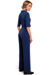 Model 18002215 Jumpsuit with a stand-up collar - navy blue EU XXL