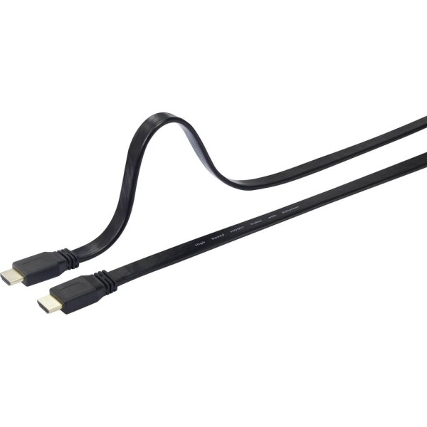 SpeaKa Professional HDMI prepojovací kábel Zástrčka HDMI-A, Zástrčka HDMI-A 5.00 m čierna SP-7541956 4K UHD, audio return channel, pozlátené kontakty HDMI kábel; SP-7541956