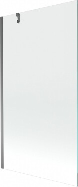 MEXEN/S - Next vaňová zástena FIX 100 x 150, transparent, grafit metal 895-100-000-00-00-95
