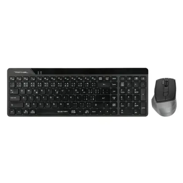 A4Tech FG2400 Air2 čierna / set bezdrôtová klávesnica + myši / CZ layout / USB nano prijímač 2.4GHz (FG2400AIR2-BK)