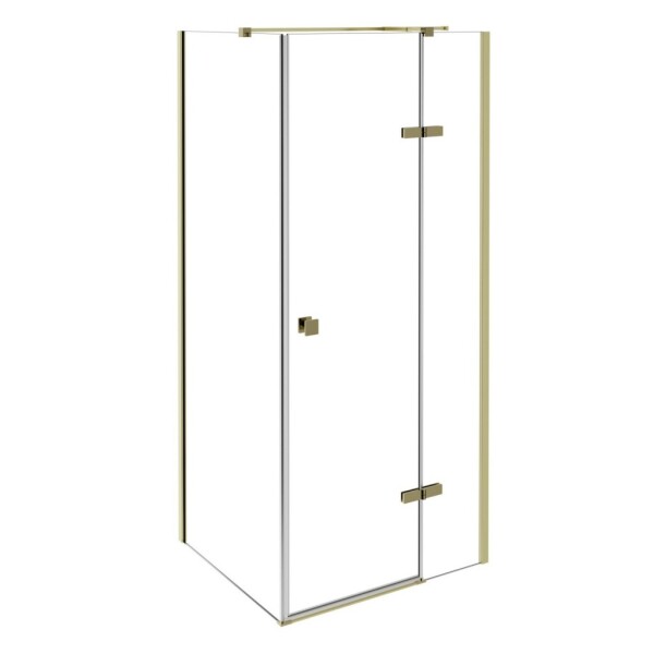 BESCO - Štvorcový sprchovací kút PIXA GOLD - Smer zatvárania - Pravé (DX) BCPIXA90CTVEPG
