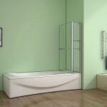 H K - Vaňová zástena s pevnou stenou V2 120 cm, číre sklo SE-V2 120