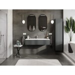 MEXEN/S - Rivel kúpeľňová skrinka 120 cm s umývadlom Vela, 1 šuplík, reliéf, grafit mat/biela mat - 91A20-12023-1-BF66-W23M0 91A20-12023-1-BF66-W23M01