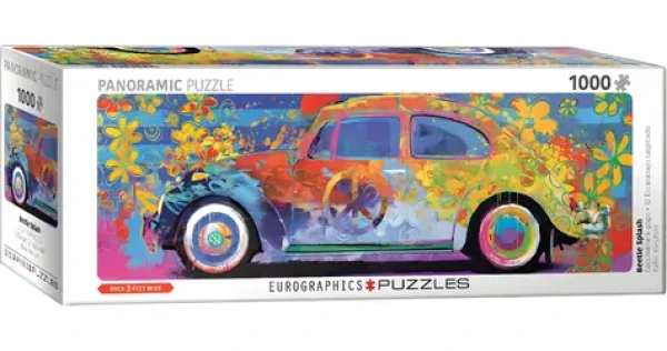 EUROGRAPHICS Panoramatické puzzle Farebný Volkswagen chrobák