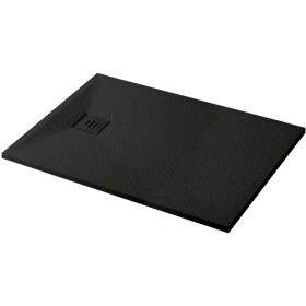 CERANO - Sprchová vanička obdĺžniková Pablo - SMC/minerálny kompozit - štruktúrovaná čierna matná - 130x90x3 CER-481153