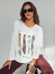 MODEZINE dámska blúzka oversize biela FashionStreet RY2689 univerzita