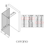 CERANO - Sprchová zástena Walk-in Onyx Corner Round Ľ/P - 8 mm - okrúhla vzpera - čierna matná, bronzové sklo - 80x110x200 CER-979807