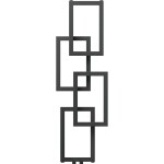 MEXEN - Grid vykurovací rebrík/radiátor dekoratívny 1115 x 360 mm, 279 W, antracit W215-1115-360-00-66