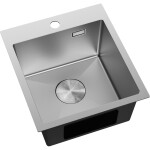 MEXEN - Solix oceľový drez 1-bowl 400 x 450 mm, nerez 6401401000-01