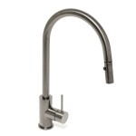 Drezová batéria SAT Aurum s vyťahovacou sprškou, 2 prúdy brúsený gun metal SATBAUR286BGM SATBAUR286BGM