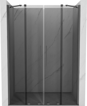 MEXEN/S - Velar Duo posuvné sprchové dvere 140, grafit, grafit metal 871-140-000-42-95