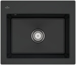 VILLEROY & BOCH VILLEROY & BOCH - Keramický drez Villeroy &amp; Boch Subway 60 S, 330901R7, Pure Black 330901R7