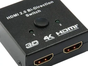 Equip obojsmerný HDMI switch čierna / Prepínač HDMI / 2x vstup, 1x výstup / 4K 60Hz / 18 Gbps (332723)