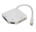 PremiumCord adaptér mini DisplayPort - HDMI+DVI+VGA Samec-Samice / 1080p (4K cez HDMI) (kportadm07)