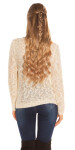 Trendy knit sweater with zips Einheitsgroesse