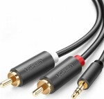 Ugreen AV102 Kábel 2x RCA (M) - jack 3.5 mm (M) 1.5m čierna (6957303815111)