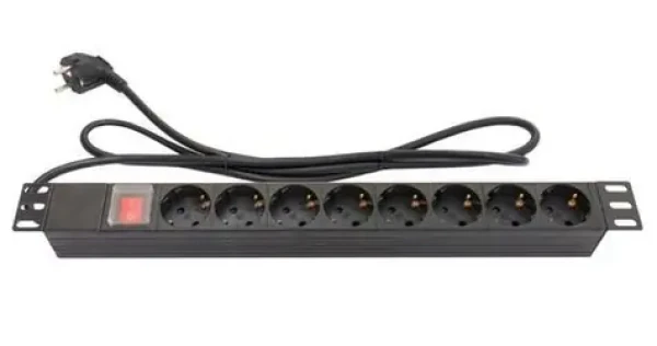 Good Connections PDU 19" čierna / PDU / 8x zásuvka / 16 A / 3800 W / 1,8 m (GC-N0076)